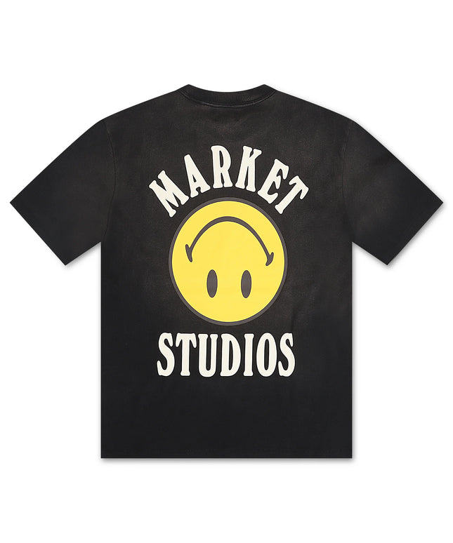 Camiseta Market Smiley Lockup - Negro azabache