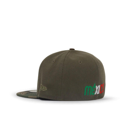 NEW ERA 5950 WBC MEXICO HAT - OLIVE/ WILD CAMO NEW ERA