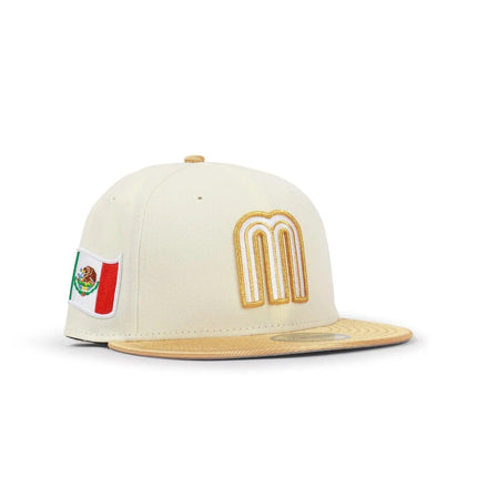 NEW ERA 5950 WBC MEXICO HAT - CHROME/ GOLD NEW ERA
