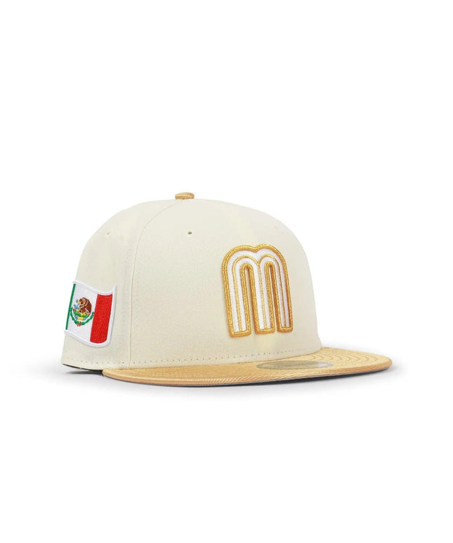 NEW ERA 5950 WBC MEXICO HAT - CHROME/ GOLD NEW ERA