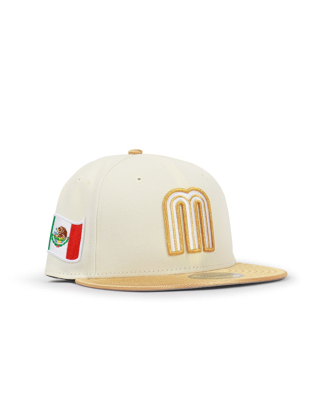 NEW ERA 5950 WBC MEXICO HAT - CHROME/ GOLD