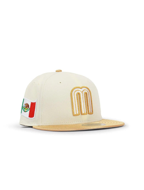 NEW ERA 5950 WBC MEXICO HAT - CHROME/ GOLD NEW ERA