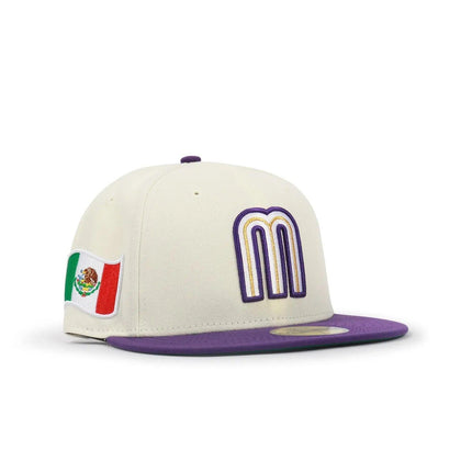 NEW ERA 5950 WBC MEXICO HAT - CHROME/ PURPLE NEW ERA
