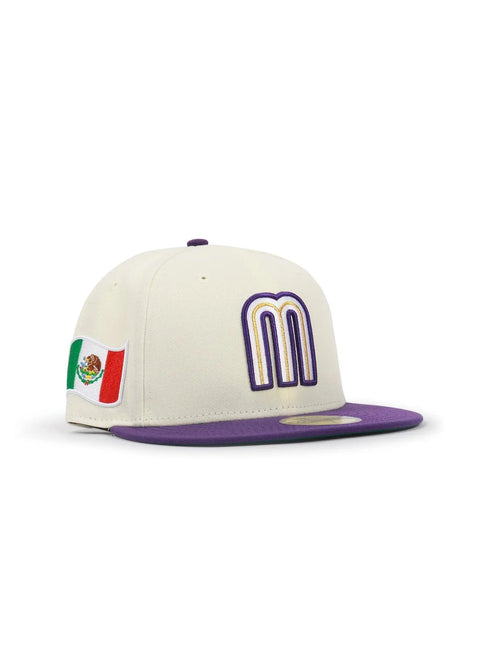 NEW ERA 5950 WBC MEXICO HAT - CHROME/ PURPLE NEW ERA