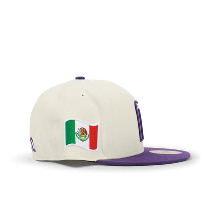 NEW ERA 5950 WBC MEXICO HAT - CHROME/ PURPLE NEW ERA
