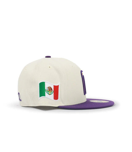 NEW ERA 5950 WBC MEXICO HAT - CHROME/ PURPLE NEW ERA