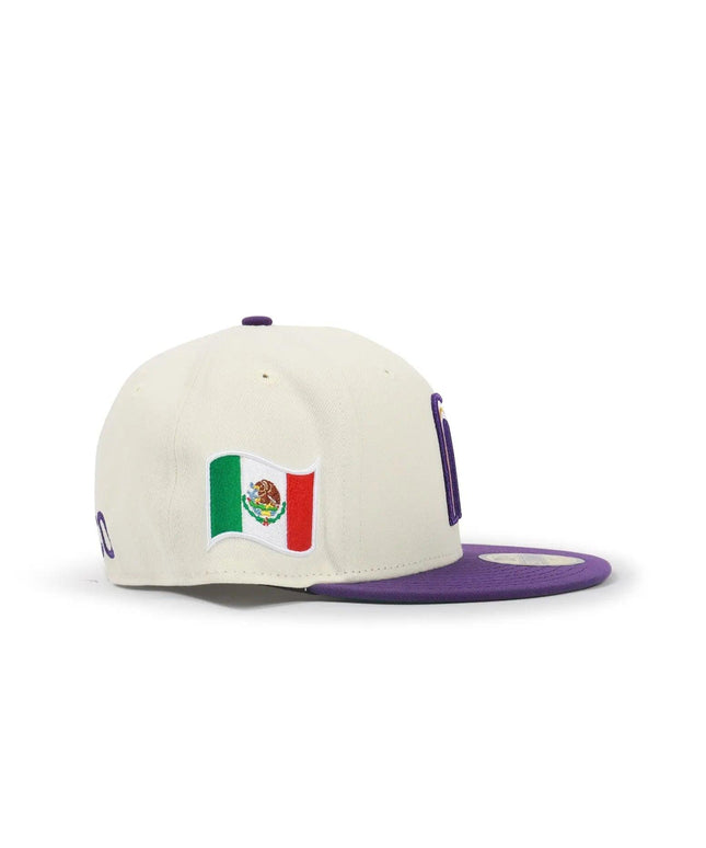 NEW ERA 5950 WBC MEXICO HAT - CHROME/ PURPLE NEW ERA