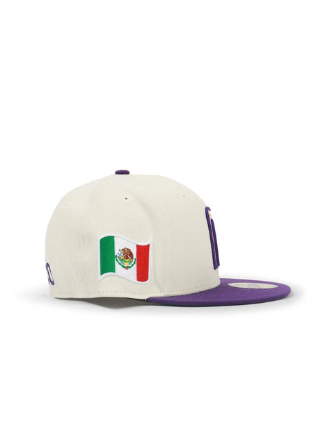 NEW ERA 5950 WBC MEXICO HAT - CHROME/ PURPLE NEW ERA