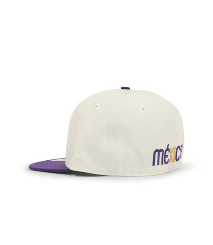 NEW ERA 5950 WBC MEXICO HAT - CHROME/ PURPLE NEW ERA