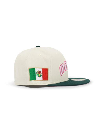 NEW ERA 5950 BASEBALL CLASSIC HAT - CHROME/ DARK GREEN NEW ERA