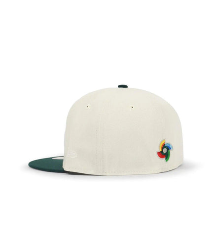 NEW ERA 5950 BASEBALL CLASSIC HAT - CHROME/ DARK GREEN NEW ERA