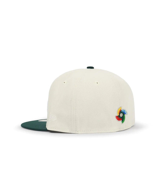 NEW ERA 5950 BASEBALL CLASSIC HAT - CHROME/ DARK GREEN NEW ERA