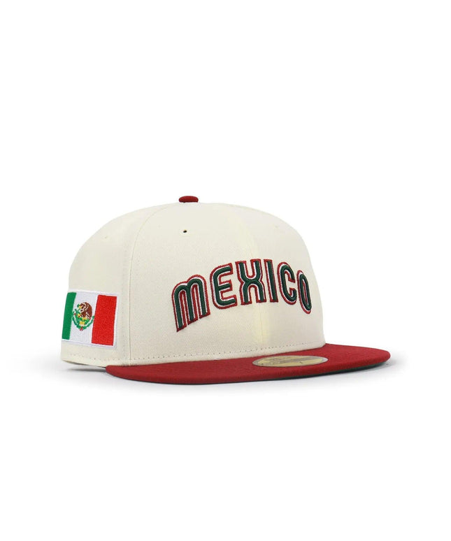 NEW ERA 5950 MEXICO BASEBALL CLASSIC HAT - CHROME/ CARDINAL RED NEW ERA