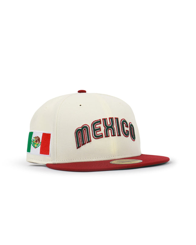 NEW ERA 5950 MEXICO BASEBALL CLASSIC HAT - CHROME/ CARDINAL RED