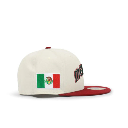 NEW ERA 5950 MEXICO BASEBALL CLASSIC HAT - CHROME/ CARDINAL RED NEW ERA