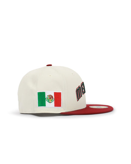 NEW ERA 5950 MEXICO BASEBALL CLASSIC HAT - CHROME/ CARDINAL RED