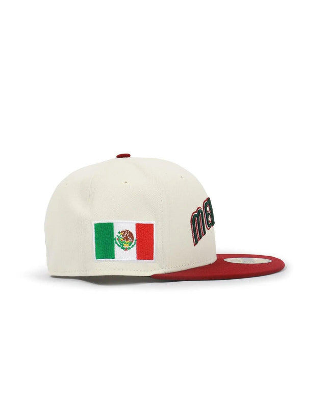NEW ERA 5950 MEXICO BASEBALL CLASSIC HAT - CHROME/ CARDINAL RED NEW ERA