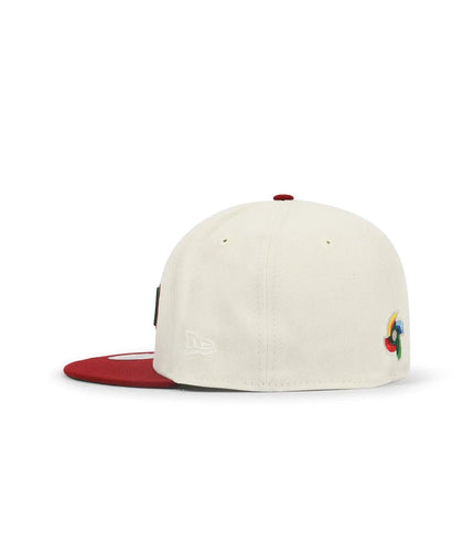 NEW ERA 5950 MEXICO BASEBALL CLASSIC HAT - CHROME/ CARDINAL RED NEW ERA