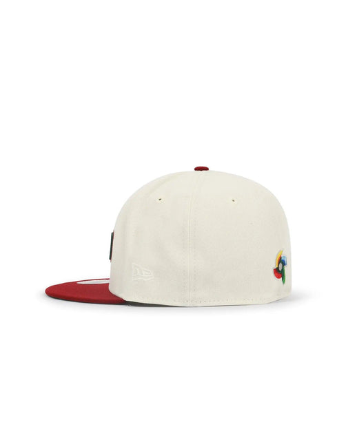 NEW ERA 5950 MEXICO BASEBALL CLASSIC HAT - CHROME/ CARDINAL RED NEW ERA