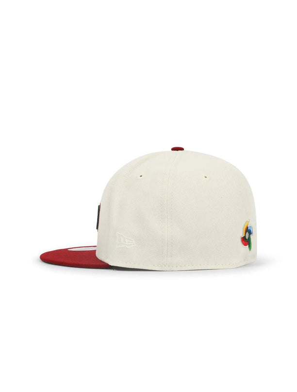 NEW ERA 5950 MEXICO BASEBALL CLASSIC HAT - CHROME/ CARDINAL RED NEW ERA