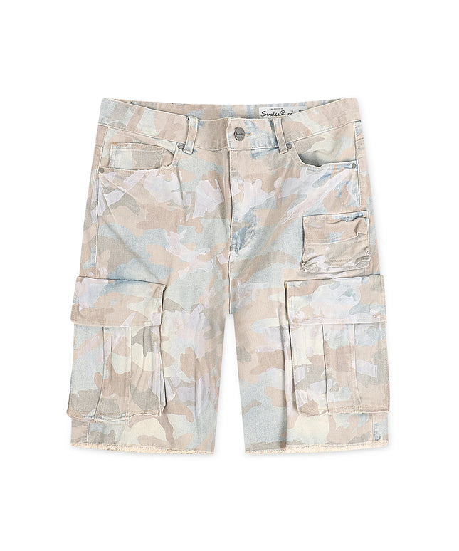 Smoke Rise Camo Flocked Shorts - Light Camo