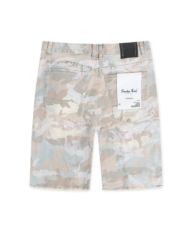 Smoke Rise Camo Flocked Shorts - Light Camo