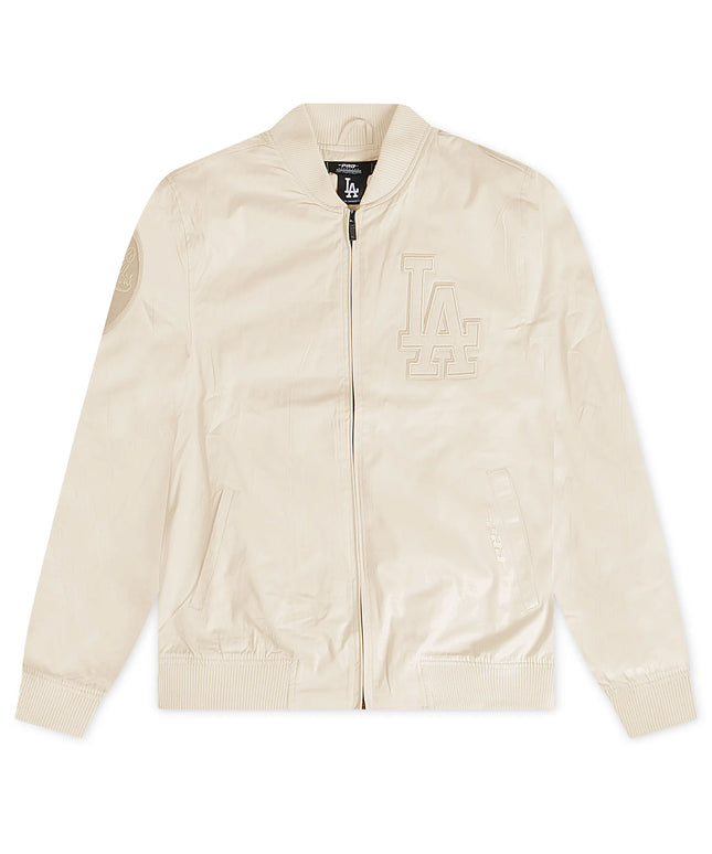 Pro Standard Los Angeles Dodgers Neutral Twill Jacket - Eggshell