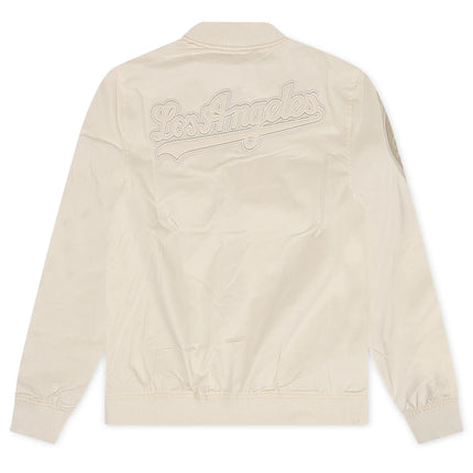 Chaqueta de sarga neutra Pro Standard de Los Angeles Dodgers - Color cáscara de huevo