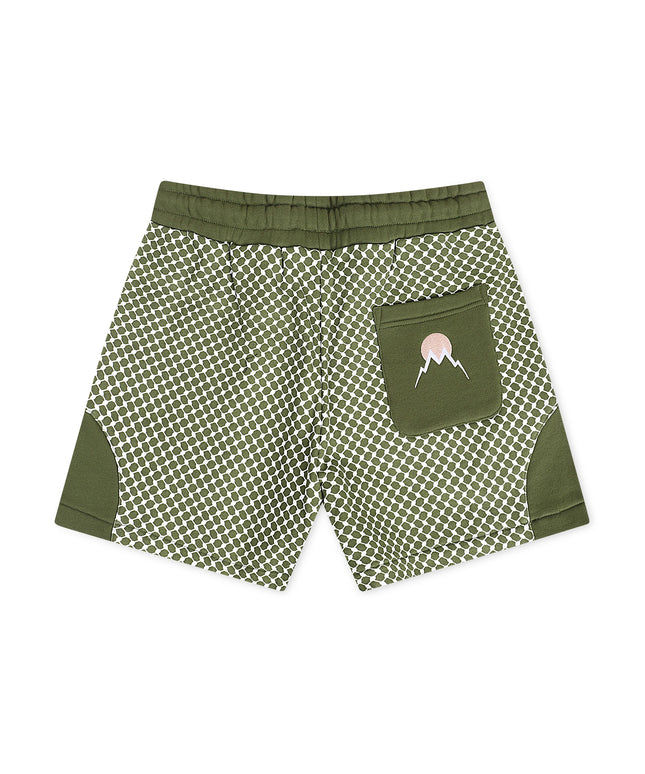 Memory Lane Window Pattern Shorts - Forest