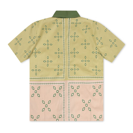 Memory Lane Patch Work Button Up Shirt - Khaki