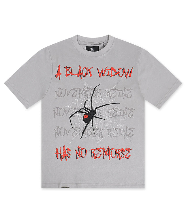 Camiseta de Viuda Negra de Noviembre Reine con Piedras - Gris