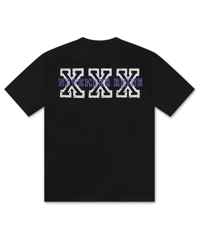 Camiseta con cinta sexual de November Reine - Negra/Morada