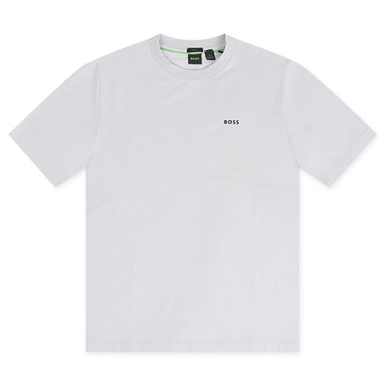 Boss Green Contrast Logo Tee - Light Grey