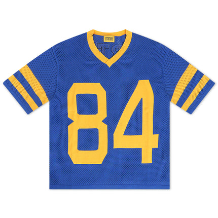 Diet Starts Monday Cropped Knit Jersey - Blue/Yellow