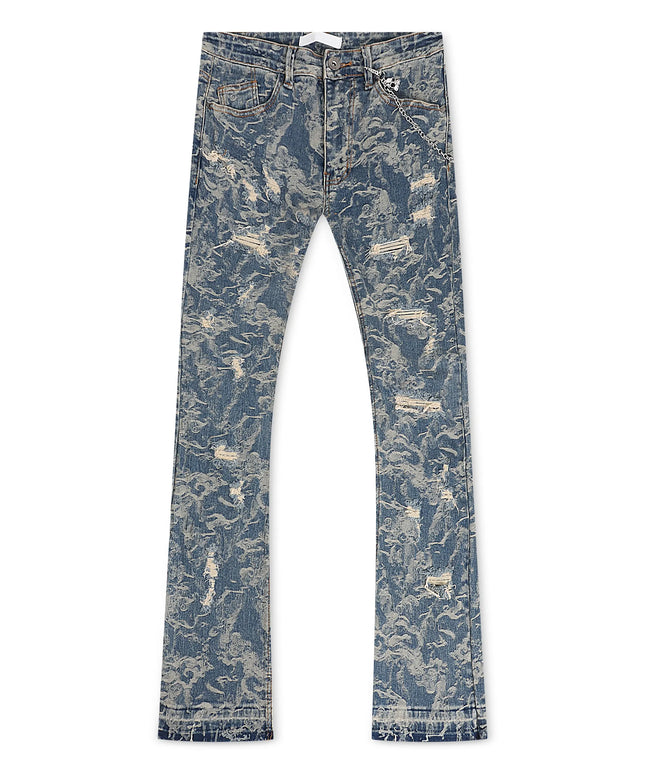 Kdnk Mens Jacquard Jeans - Blue