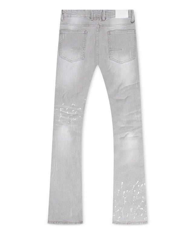Kdnk Mens Distressed Skinny Flare Jeans - Grey
