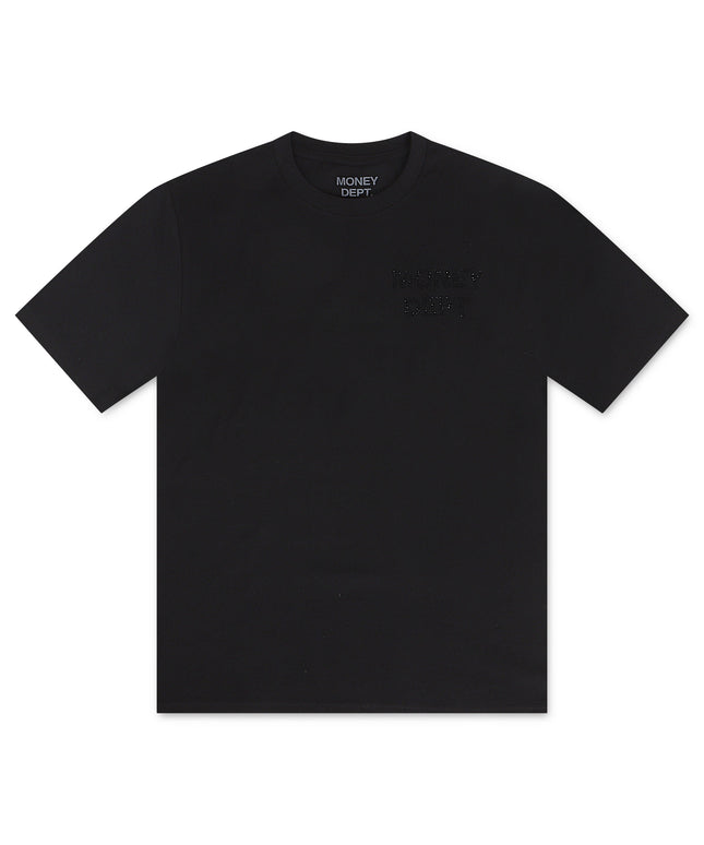 Money Dept. Rhinestone Tee - Black