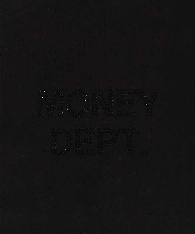 Money Dept. Rhinestone Tee - Black
