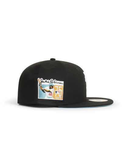 NEW ERA 5950 DODGERS UPSIDE DOWN LA HAT - BLACK/BLACK NEW ERA