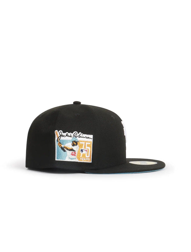 NEW ERA 5950 DODGERS UPSIDE DOWN LA HAT - BLACK/BLACK NEW ERA