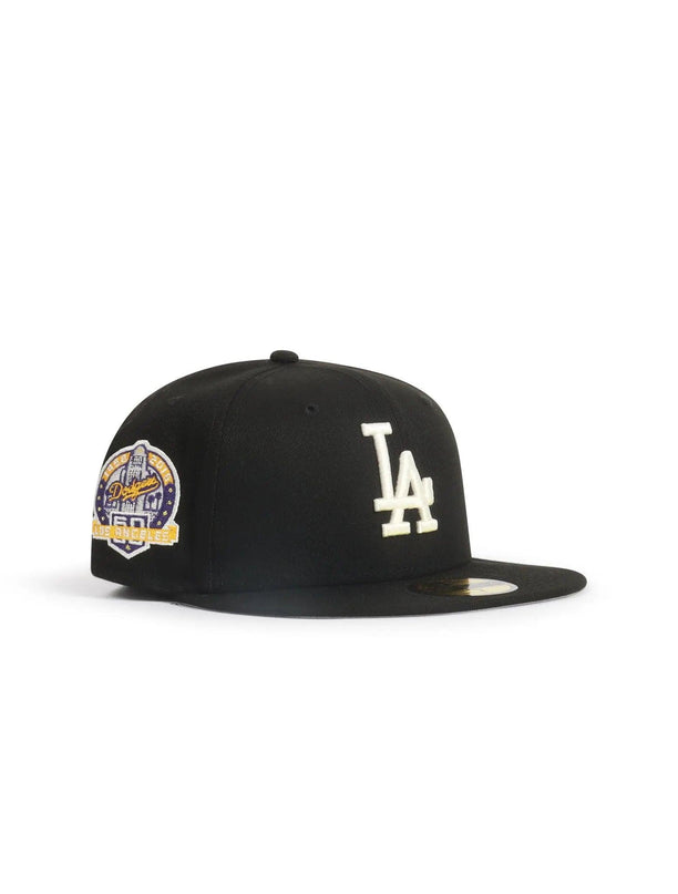 NEW ERA 5950 LA DODGERS LOS ANGELES 60TH ANNIVERSARY HAT - PURPLE/GOLD NEW ERA