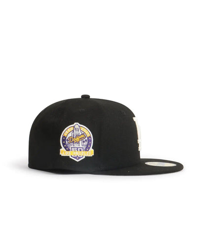 NEW ERA 5950 LA DODGERS LOS ANGELES 60TH ANNIVERSARY HAT - PURPLE/GOLD NEW ERA