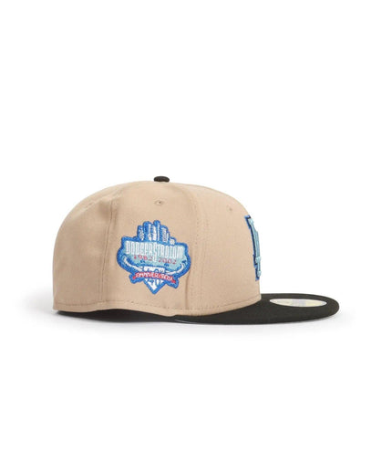 NEW ERA 5950 DODGERS 50TH ANNIVERSARY - CAMEL/ BLACK NEW ERA