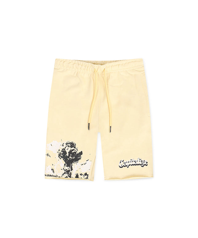 Elite Denim Kids Capitalize Fleece Shorts - Yellow