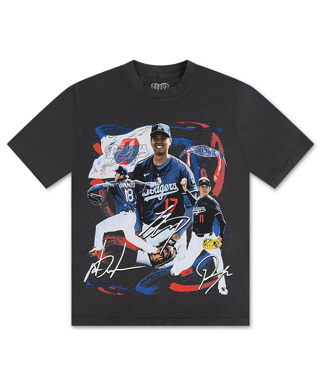Stargazing LA Dodgers The Big Three - Vintage Grey