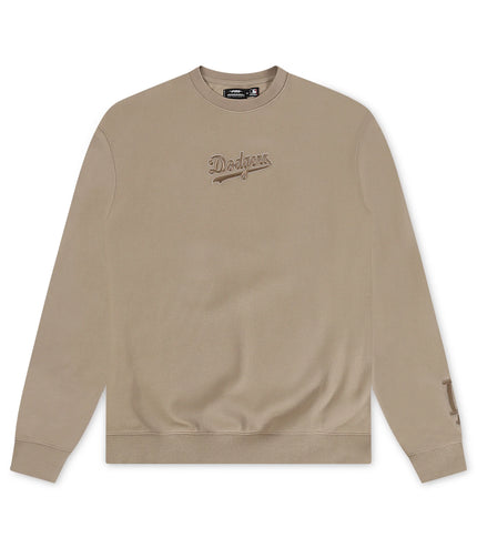 Pro Standard LA Dodgers Wingspan Drop Shoulder Crewneck - Taupe