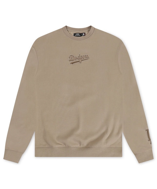 Pro Standard LA Dodgers Wingspan Drop Shoulder Crewneck - Taupe