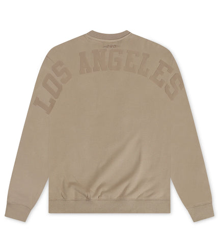 Pro Standard LA Dodgers Wingspan Drop Shoulder Crewneck - Taupe