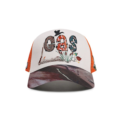 GasNYC Gas Season Trucker Hat -Cream/Orange
