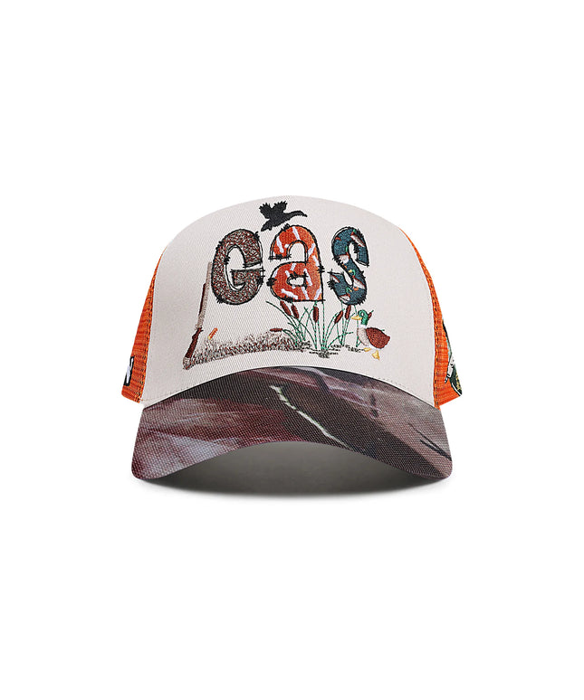 GasNYC Gas Season Trucker Hat -Cream/Orange